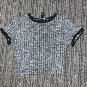 Heathered Ribbed Crop Top
